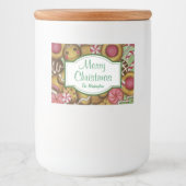 Aangepaste Kerst Cookies Jar Food Stickers Labels (Voorkant)