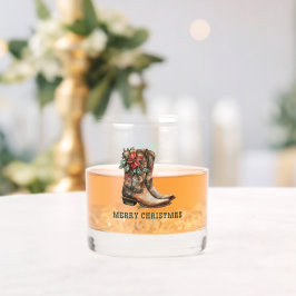 Aangepaste Kerst Cowboy Laarzen Whisky Glas