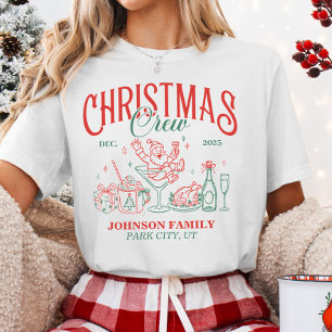 Aangepaste Kerst Crew Matching Familie Groep T-shirt