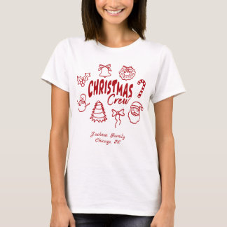 Aangepaste Kerst Crew T-shirt