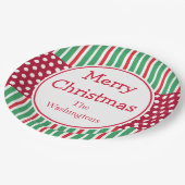 Aangepaste Kerst Dinner Party Paper Borden Papieren Bordje (Gekanteld)