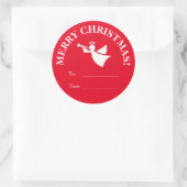 Aangepaste kerst engel van en naar label stickers (Tas)
