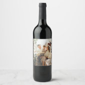 Aangepaste kerst-eten en -drank bewerkbare labels wijn etiket (Voorkant)