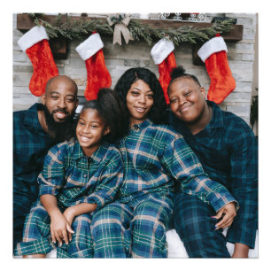 Aangepaste kerst familie vakantie foto afdruk
