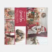 Aangepaste Kerst Feestdagen Kinder Foto's voor Oma Fleece Deken (Voorkant (Horizontaal))