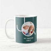 Aangepaste Kerst Foto Groen Koffiemok (Links)