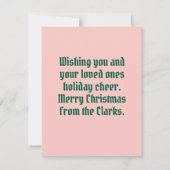 Aangepaste Kerst Gele Labrador Krans Kaart (Achterkant)