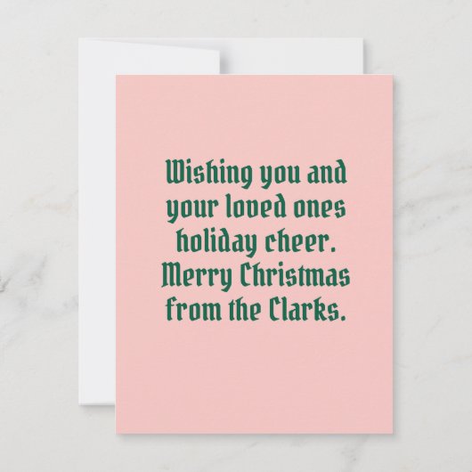 Aangepaste Kerst Gele Labrador Krans Kaart (Achterkant)