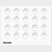 Aangepaste Kerst Gift Label Stickers Rond (Vel)