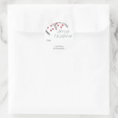 Aangepaste Kerst Gift Label Stickers Rond (Tas)