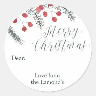 Aangepaste Kerst Gift Label Stickers Rond