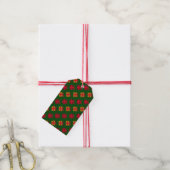 Aangepaste kerst groen, goud, rood feestelijk gesc cadeaulabel (Met Touw)