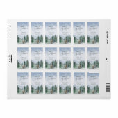 Aangepaste Kerst Groene Waterverf Retouradres Etiket (Full Sheet)