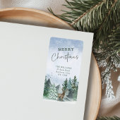 Aangepaste Kerst Groene Waterverf Retouradres Etiket