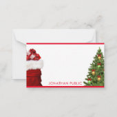 Aangepaste kerst handgeschreven monogram sjabloon (Achterkant)