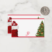 Aangepaste kerst handgeschreven monogram sjabloon (Voorkant / Achterkant in situ)