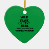 Aangepaste Kerst Hart Gepersonaliseerd Keramisch Ornament (Voorkant)