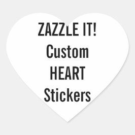 Aangepaste Kerst HART Stickers Blank Sjabloon