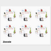 Aangepaste Kerst Hond & Kat Adres Stickers (Vel)