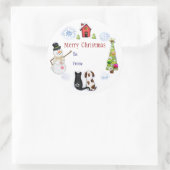Aangepaste Kerst Hond & Kat Adres Stickers (Tas)