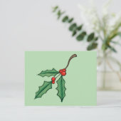 Aangepaste kerst hulst ansichtkaarten briefkaart (Staand voorkant)