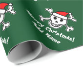 Aangepaste kerst inpakpapier met Santa schedel (Rol Hoek)