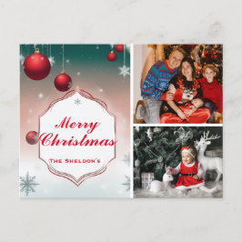 Aangepaste kerst Kaarten, gepersonaliseerde foto v Briefkaart