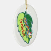 Aangepaste kerst-kerst-driepijlerleggerveroudering keramisch ornament (Rechts)