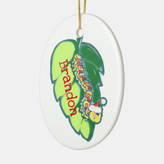 Aangepaste kerst-kerst-driepijlerleggerveroudering keramisch ornament (Links)