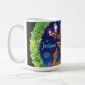 Aangepaste Kerst koffie mok, Rudolph & lichten Koffiemok (Links)
