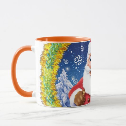 Aangepaste kerst koffie mok, Santa en speelgoed za Mok (Links)