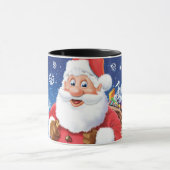 Aangepaste kerst koffie mok, Santa en speelgoed za Mok (Midden)