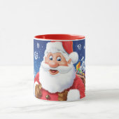 Aangepaste kerst koffie mok, Santa en speelgoed za Mok (Midden)