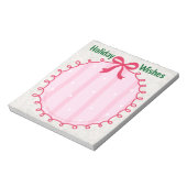 Aangepaste Kerst Krabbel Holiday Bericht Notitieblok (Linkerzijde)