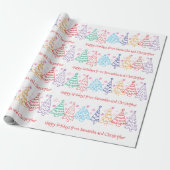 Aangepaste Kerst Krabbeling Modern Minimaal Leuk F Cadeaupapier (Uitgerold)