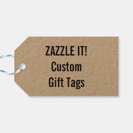 Aangepaste Kerst Kraft Gift Label Blank Sjabloon Cadeaulabel