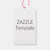 Aangepaste Kerst KRAFT Gift Labels ROOD, WIT Touw Cadeaulabel (Voorkant)