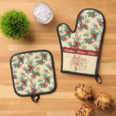 Aangepaste Kerst Leraar Gift Ovenwant & Pannenlap Set (Top down)