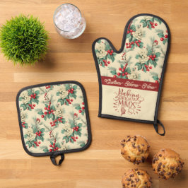 Aangepaste Kerst Leraar Gift Ovenwant & Pannenlap Set