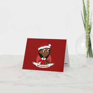 Aangepaste kerst meisje cartoon kaart