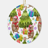 Aangepaste kerst met Quokka Keramisch Ornament (Links)