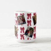 Aangepaste kerst-mok met meerdere foto's en rode s koffiemok (Center)