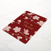 Aangepaste Kerst Nieuwjaar Bloemen Folie Invitatio Folie Uitnodiging (Gedraaid)