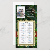Aangepaste kerst / nieuwjaar fotokaart kalender feestdagenkaart (Voorkant / Achterkant)