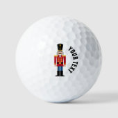 Aangepaste kerst notenkraker golfbal cadeau set golfballen (Voorkant)