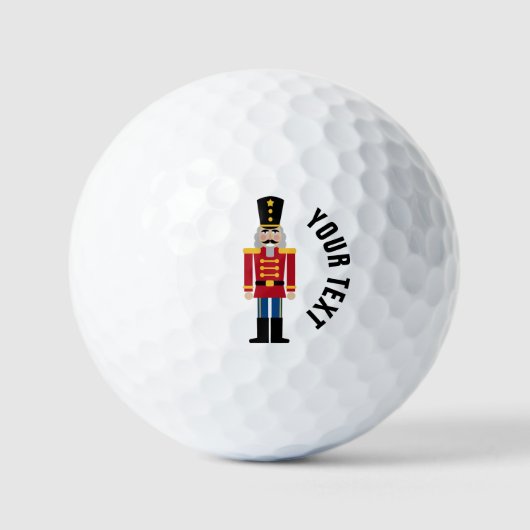 Aangepaste kerst notenkraker golfbal cadeau set golfballen (Voorkant)