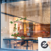 Aangepaste kerst openingstijden winkel raam sticke raamsticker (Cafe Raam)