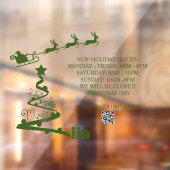 Aangepaste kerst openingstijden winkel raamfolie raamsticker (Vel 2)
