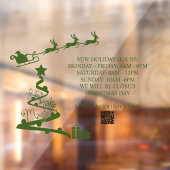 Aangepaste kerst openingstijden winkel raamsticker (Vel 2)
