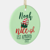 Aangepaste kerst ornament, aangepaste kerst elf keramisch ornament (Rechts)